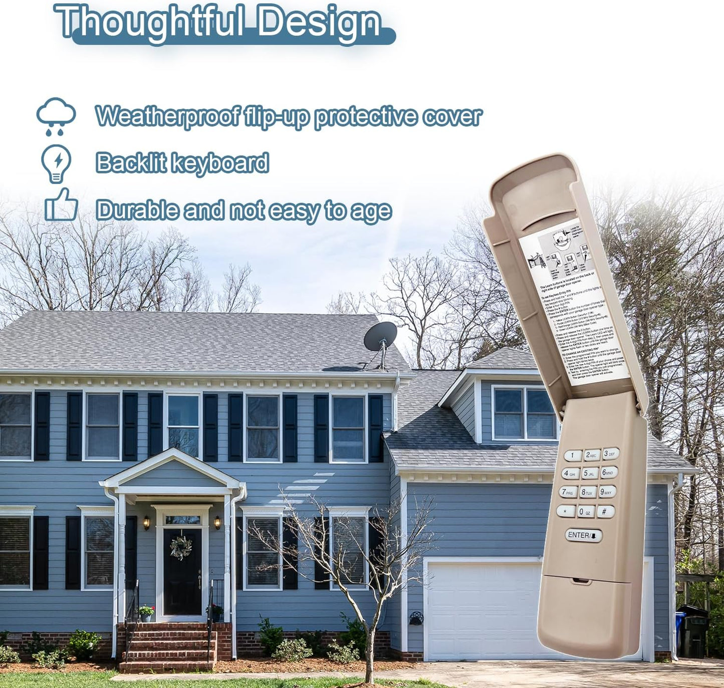 Garage Door Opener Wireless Keyless Keypad, Compatible with 877MAX, G940EV-P2, 878MAX, 377LM, 977LM, 877LM, 66LM,Replacement for LiftMaster, Chamberlain, Craftsman