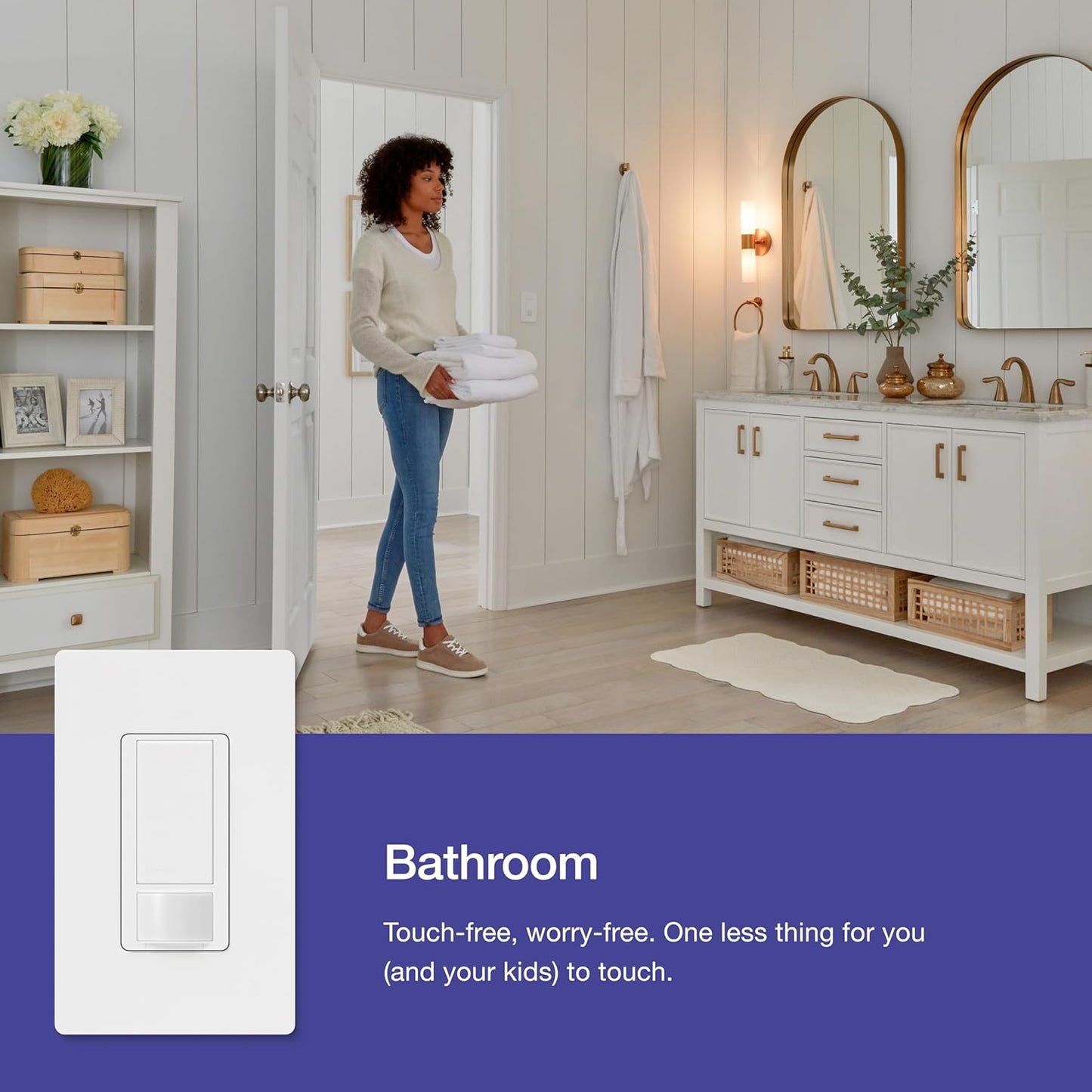 Lutron Maestro Motion Sensor Switch | 2 Amp, Single Pole | MS-OPS2-SW | Snow