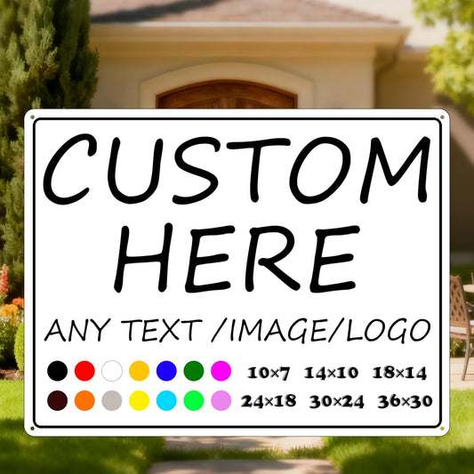 Custom Signs,Personalized Metal Signs-10×7inches-indoor/outdoor Weatherproof and rustproof for home,yard,business,school