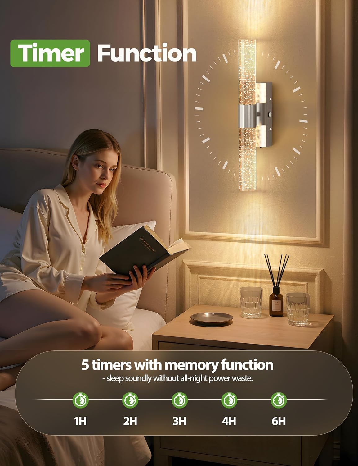 Battery Operated Wall Sconce Set of 2,3CCT Dimmable,10400mAh,Silver Modern Rechargeable Wall Sconce with Remote,Wireless Wall Lights for Bedroom,Living room,Hallway(15.3 inch)