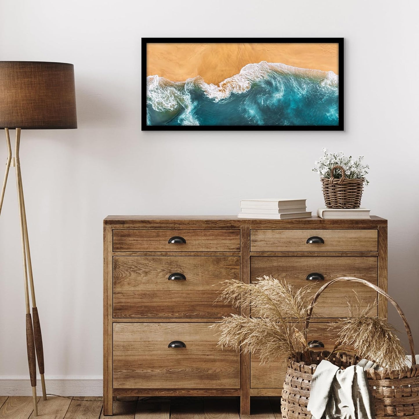 Americanflat 12x28 Picture Frame with Polished Plexiglass - Signature Collection - Gallery-Style Frames Made of Engineered Wood - Photo Frame for Wall Display - Black
