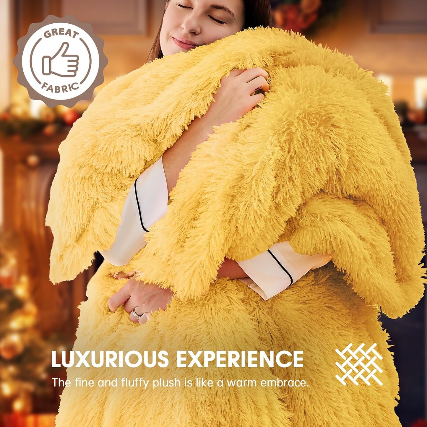 Heated Electric Blanket Twin–Faux Fur with Soft Thick Sherpa,Warm Winter Birthday Gifts for Women Grandma，10 Heat Settings,5 Time Settings with Fast Heating, 62x84, Beige