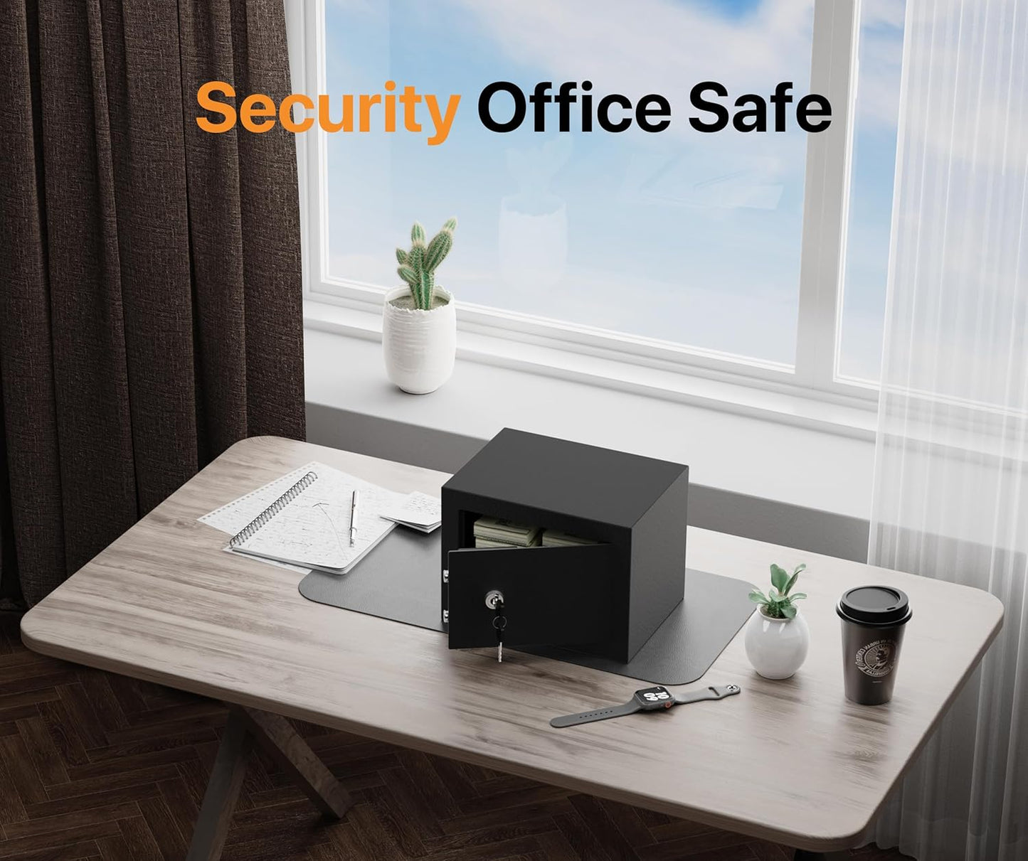 FORFEND Smart Home Safe | WiFi Safebox App Lock/Alarm | Voice Command, Kidnap Alarm, Tamper Detect, Frozen Mode, Sub Account| Digital Safes Anti Theft