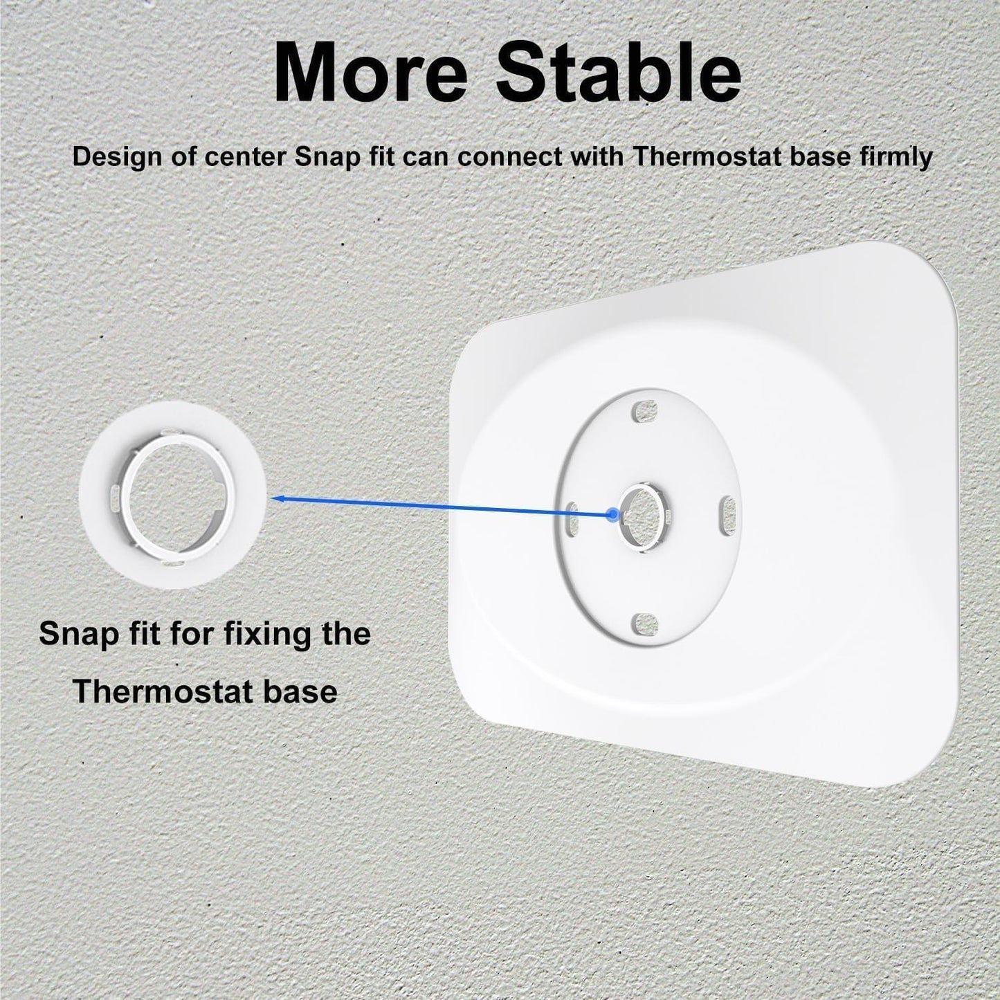 Nest Thermostat Wall Plate Cover Compatible with Google Nest Learning Thermostat (4th Gen), Practical Nest Thermostat Trim Kit, Nest Learning Thermostat 4 Accessory, Snap fit Design, White