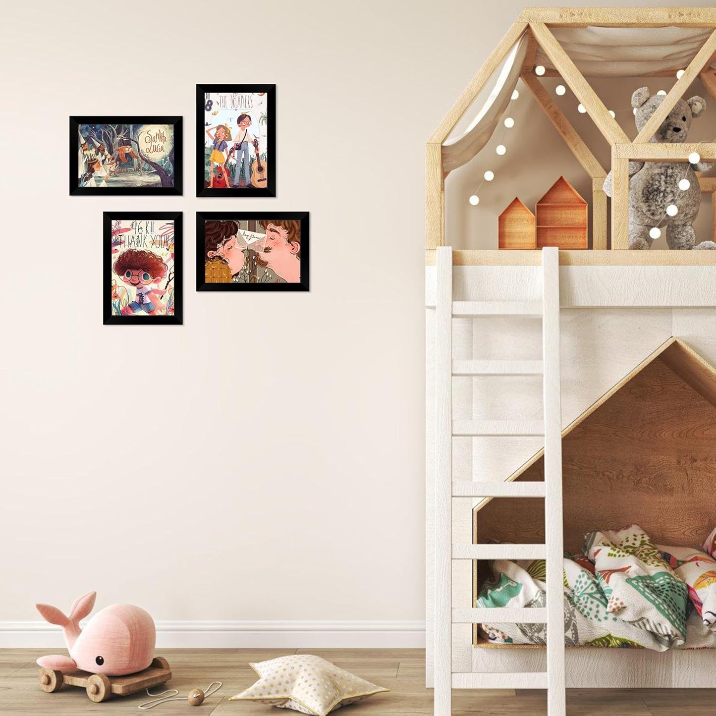 FIXSMITH 4x6 Picture Frame Set of 10, Black Photo Frames Bulk with HD Plexiglass for Wall Hanging or Tabletop Display, Multi Picture Frames Collage for Wall Decor
