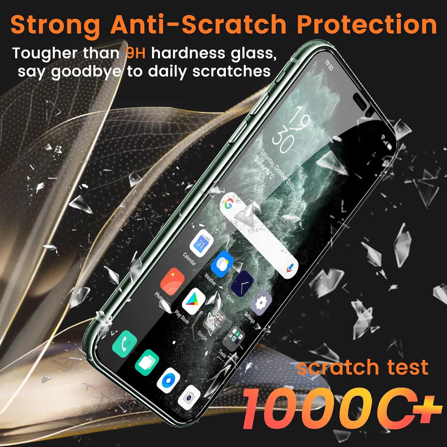 3+3 Pack Privacy Screen Protector for iPhone 11 Pro Max 6.5-Inch with 3 Pack Camera Lens Protector, Anti Spy Tempered Glass Film 9H Hardness Bubble Free Case Friendly