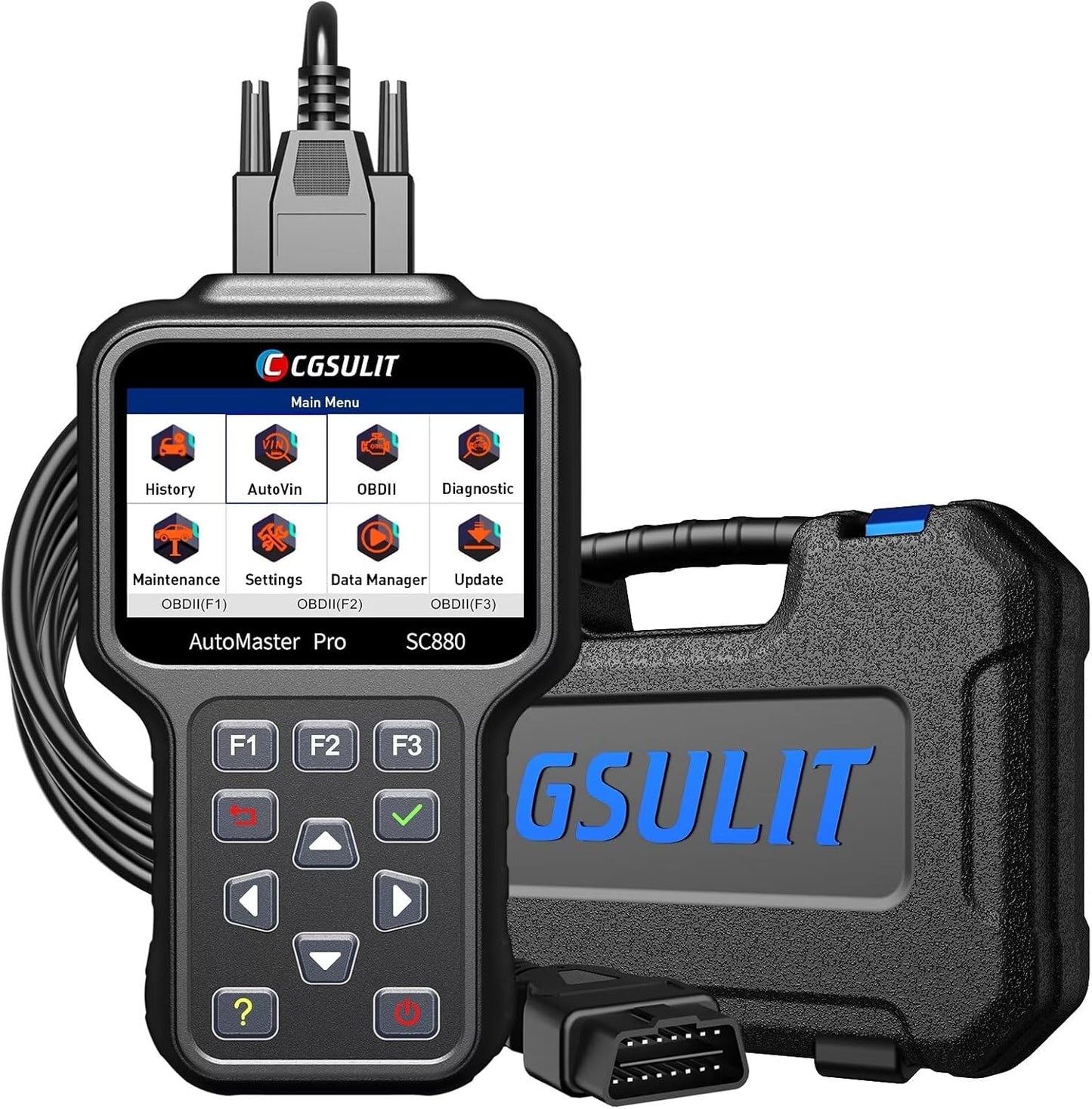 CGSULIT SC880 All System OBD2 Scanner with 25 Special Services, ABS SRS Transmission Engine TPMS Code Reader, Airbag/Oil/EPB/SAS/Throttle/Brake/BMS Reset, ABS Bleed Scan Tool, Free Update, Auto VIN