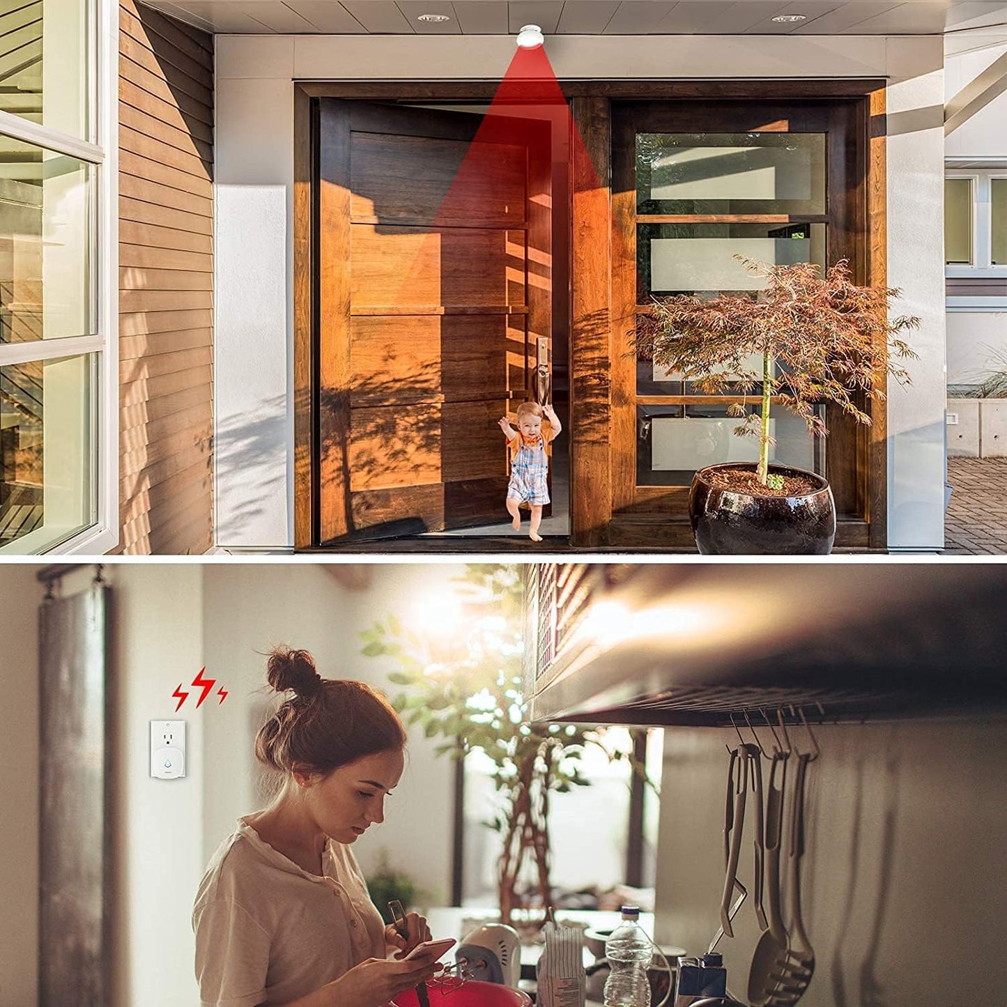 Wireless Motion Sensor Door Chime: Indoor Motion Detector Alarm Business Entry Doorbell Store Entrance Alert Bell Buzzer (1000Ft Range, 32 Tunes, 5 Level Volume) 2 Sensors 1 Receiver