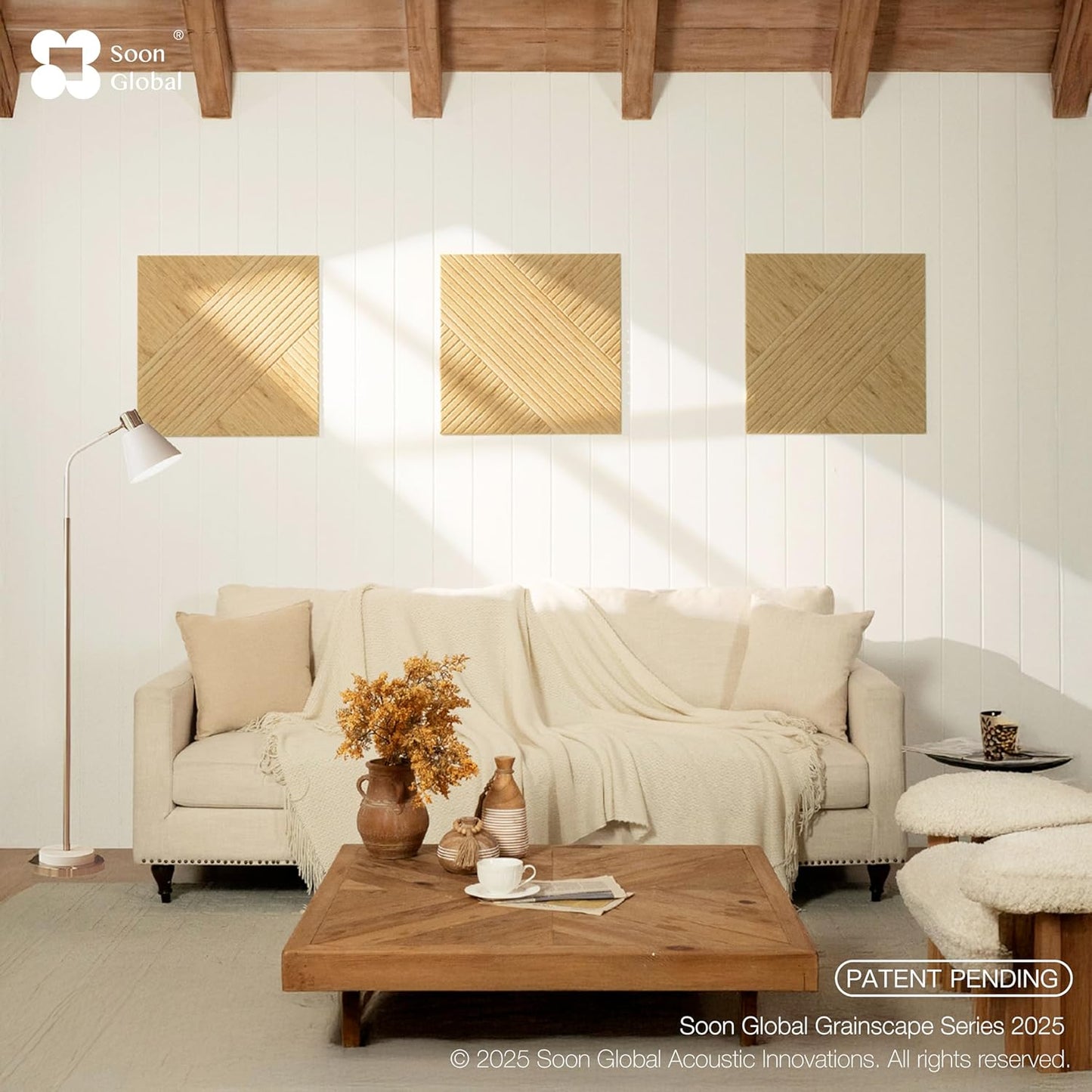 Acoustical Wall Panels, 6-Piece 23.62 X 23.62 Inches Art Acoustic Panels, Decorative Acoustic Panels, Acoustic Wall Panels, Sound Absorbing Wall Art, Harvest Cross