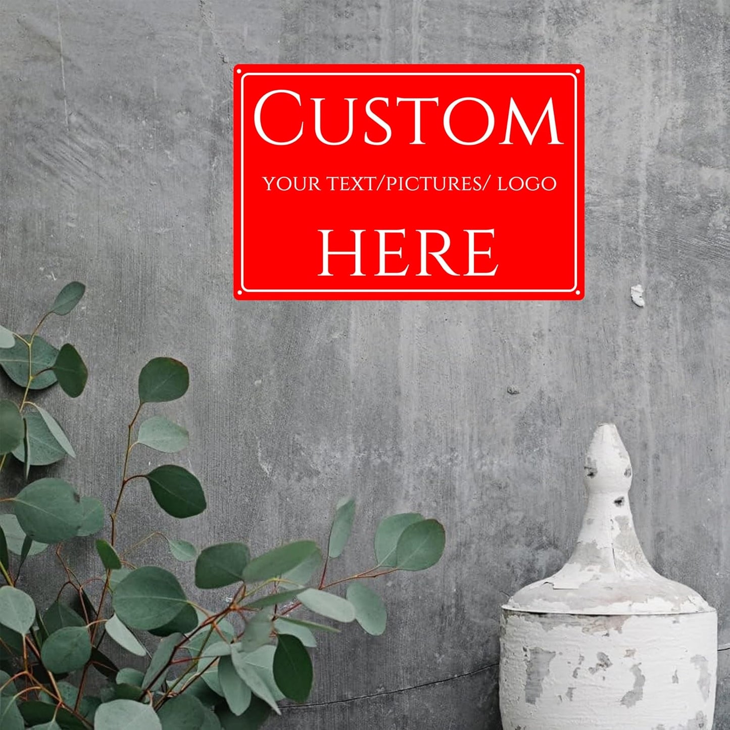 custom metal signs, Custom Metal Signs PersonalizedDouble-sided ，reflective，Aluminum Weatherproof Metal Sign Multiple Sizes,Business, Workplace, office, Home, Delivery Signs(16 * 12 Inch)