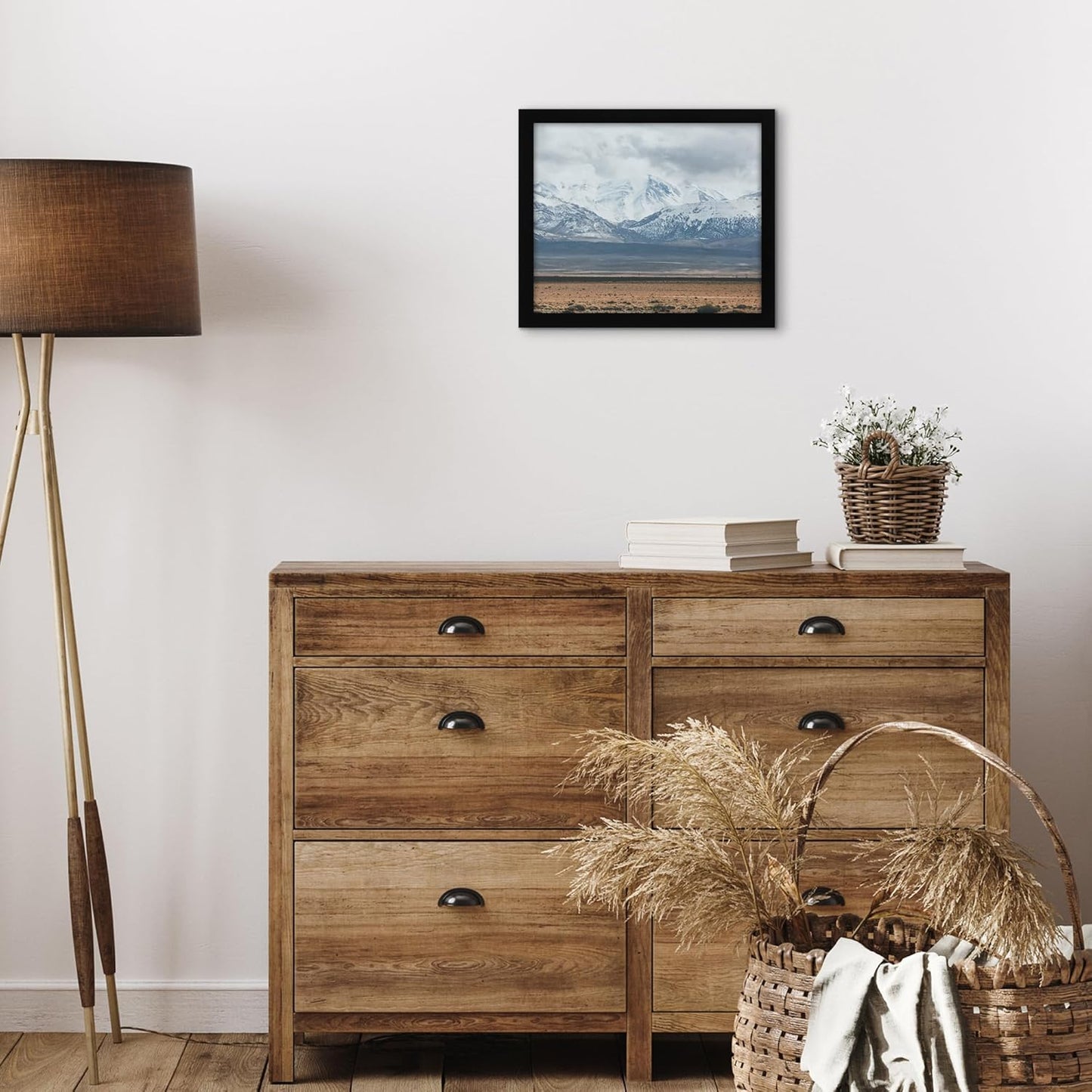 Americanflat 10x12 Picture Frame with Shatter-Resistant Glass - Signature Collection - Gallery-Style Frames Made of Engineered Wood - Photo Frame for Wall Display - Black