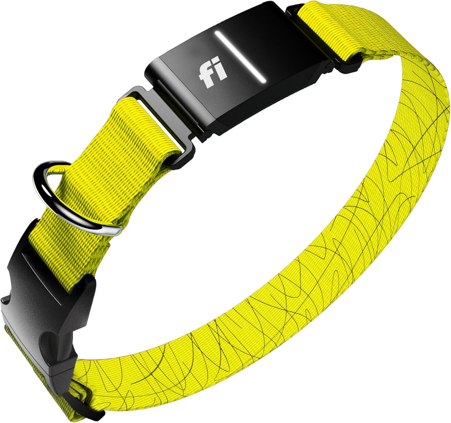 New Fi Series 3+ Smart Dog Tracker Collar [6 Month Membership Included] GPS Tracker for Dogs with Health & Behavior Monitoring, Escape Alerts, Waterproof, LED, Apple Watch Compatible (Yellow, Medium)