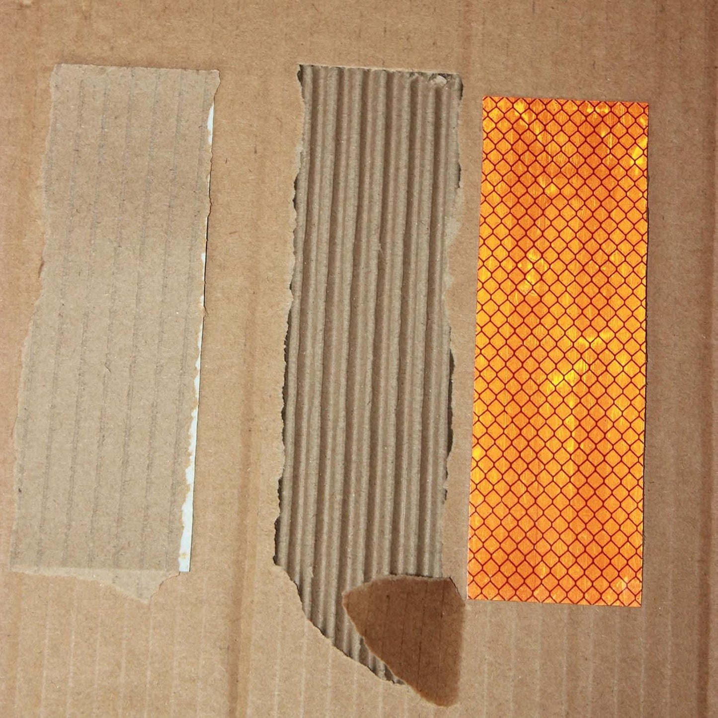 Non Fading Brown Reflective Stickers 2 inch X 6 inch, Outdoor Waterproof High Visibility Warning Safety Adhesive Reflector Tape (50 Pcs)