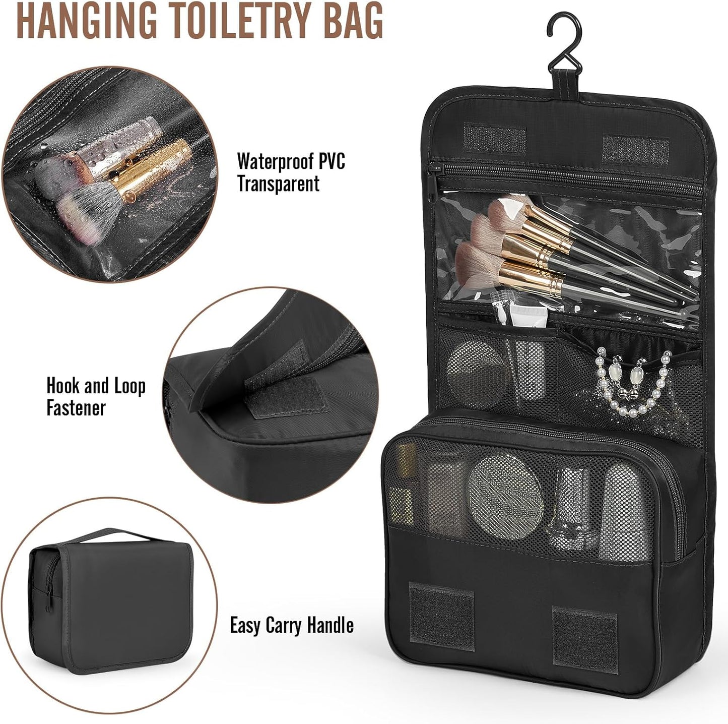 Veken 10 Set Packing Cubes for Travel Essentials, Suitcase Organizer Bags in 4 Sizes, Carry-On Luggage Accessories with Laundry & Toiletry Bag, Airplane Must-Have, Road Trip & Camping, Gifts for Men
