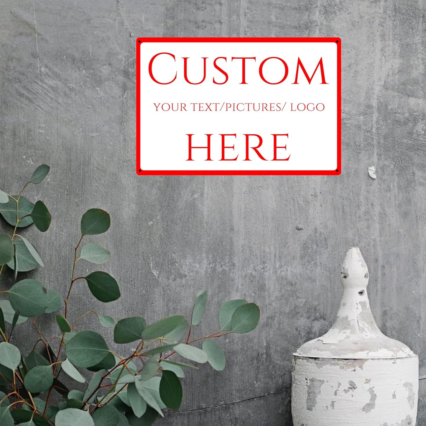 Custom Sign,Aluminum Weatherproof Metal Sign Multiple Sizes, Reflective doorplates, guide signs，Customize for Office, Business, Workplace, office, Home, Delivery Signs(10 * 7Inch)