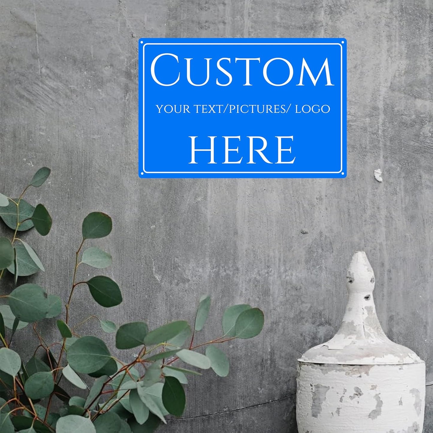 Custom Sign,Aluminum Weatherproof Metal Sign Multiple Sizes,Reflective, Customize for Office, Business, Workplace, office, Home, Delivery Signs(10 * 7Inch)