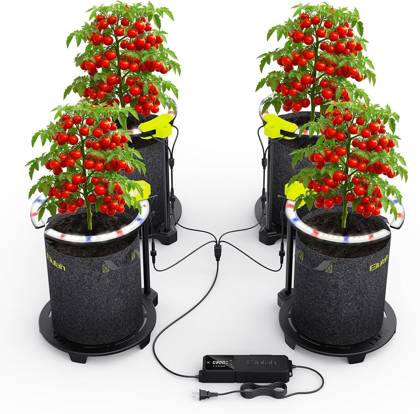 Saturn960 Under-Canopy Grow Light, 96W Full Spectrum LED Grow Lights for Indoor Plant Seeding Vege Boom, Adjustable Stand 12-22inch, 3-in-1 Controller Plant Light for 3x3/4x4 Grow Tents