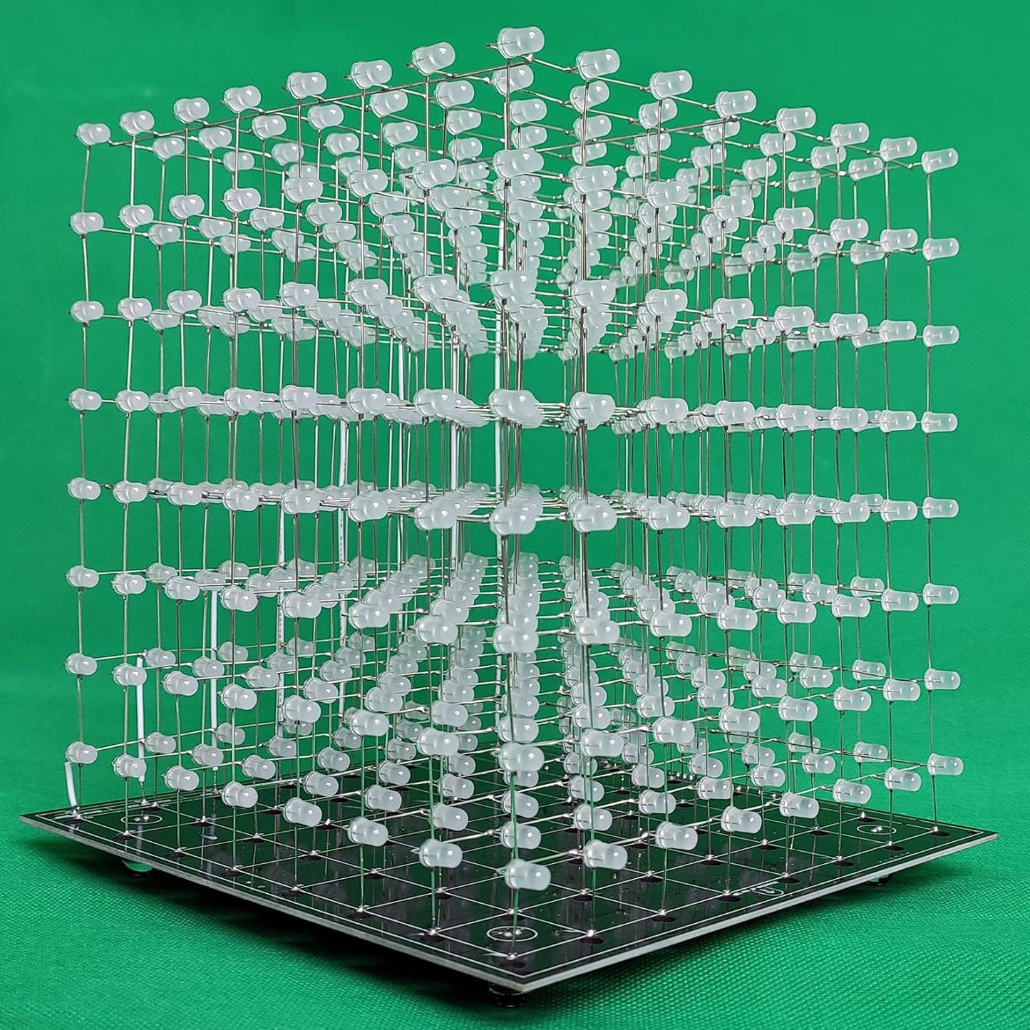 8x8x8 LED Cube Kit DIY Electronic Kit Soldering Project Kit, User Needs to Solder The LED, and The Displayed Content Can Be Modified. (MULTI4)