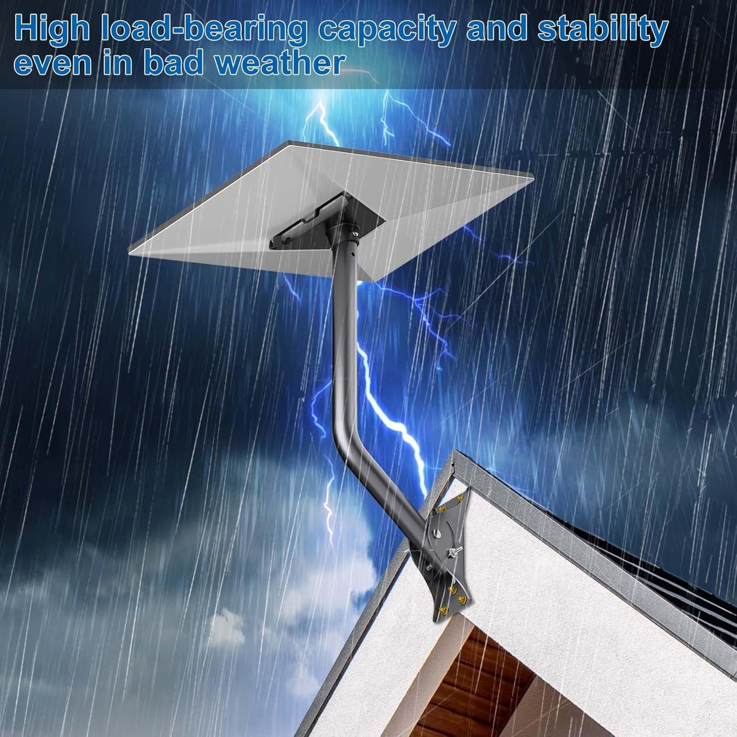 Gen 3 Mount for Starlink, Adjustable Wall /Roof Mounting Kit Compatible with V3 Starlink Standard Dish【Include Aluminum Gen 3 Pipe Adapter】