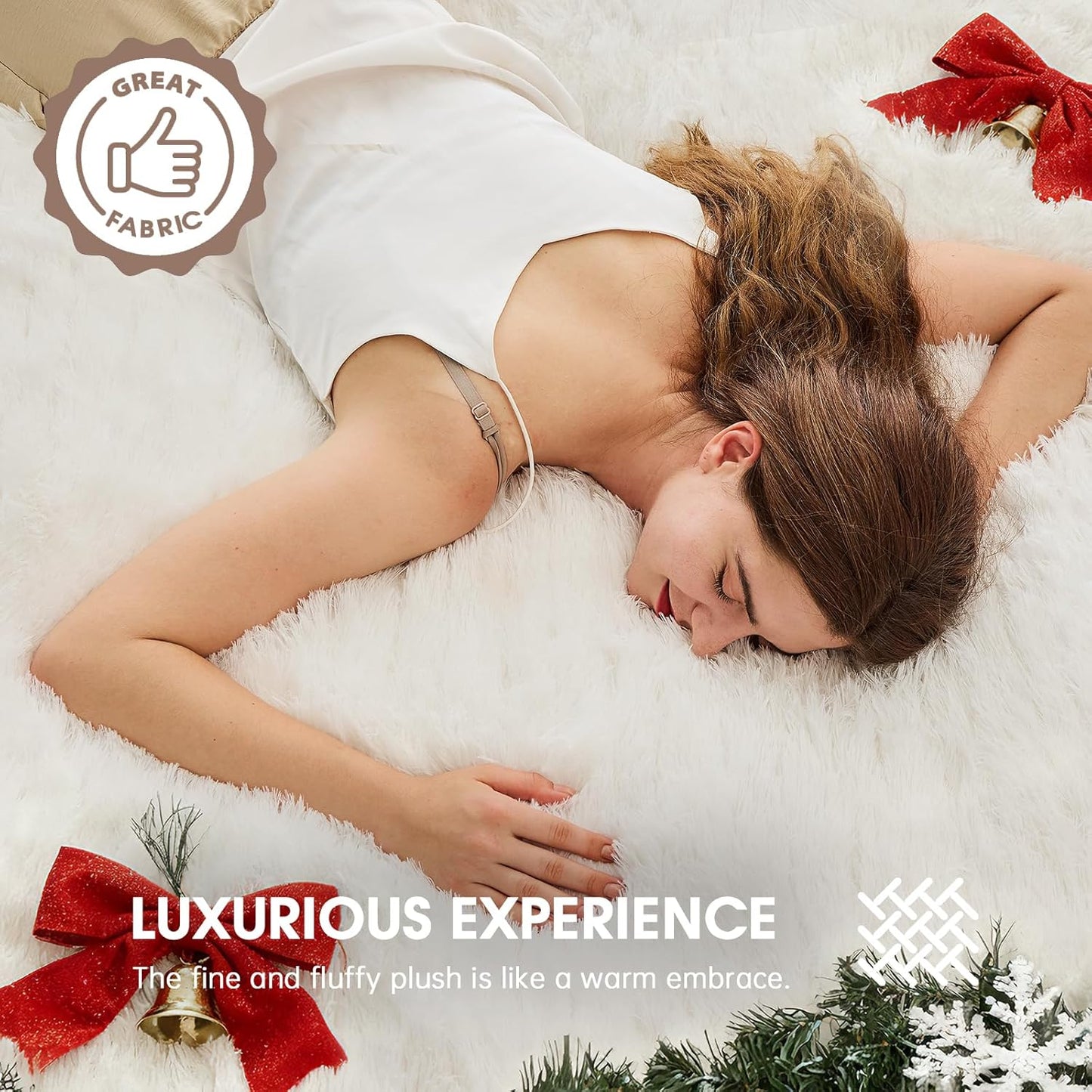 Heated Electric Blanket Twin–Faux Fur with Soft Thick Sherpa,Warm Winter Birthday Gifts for Women Grandma,10 Heat Settings,5 Time Settings with Fast Heating, 62x84, Snow Cloud