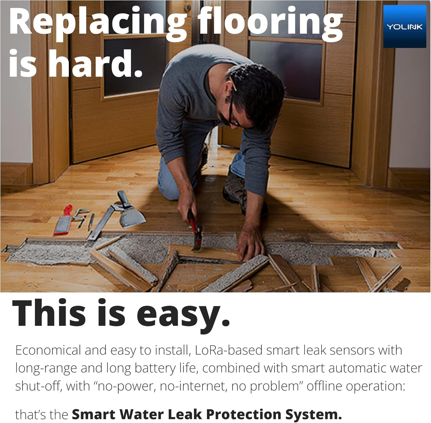 Wireless Valve Controller & Bulldog Valve Robot Automatic Water Leak Detection & Shut-Off Kit, Battery Powered with 10+ Years Battery Life HUB Required