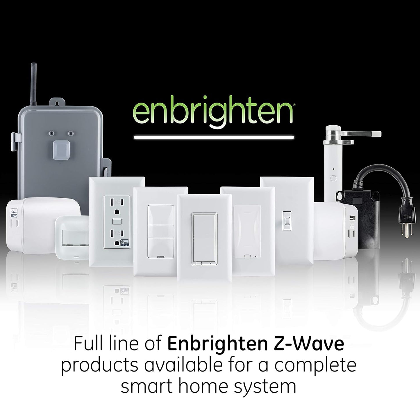 Enbrighten Almond Z-Wave Plus Smart Light Switch with QuickFit and SimpleWire, 3-Way Ready, Compatible with Alexa, Google Assistant, ZWave Hub Required, Repeater/Range Extender, Toggle, 24 Pack, 82686