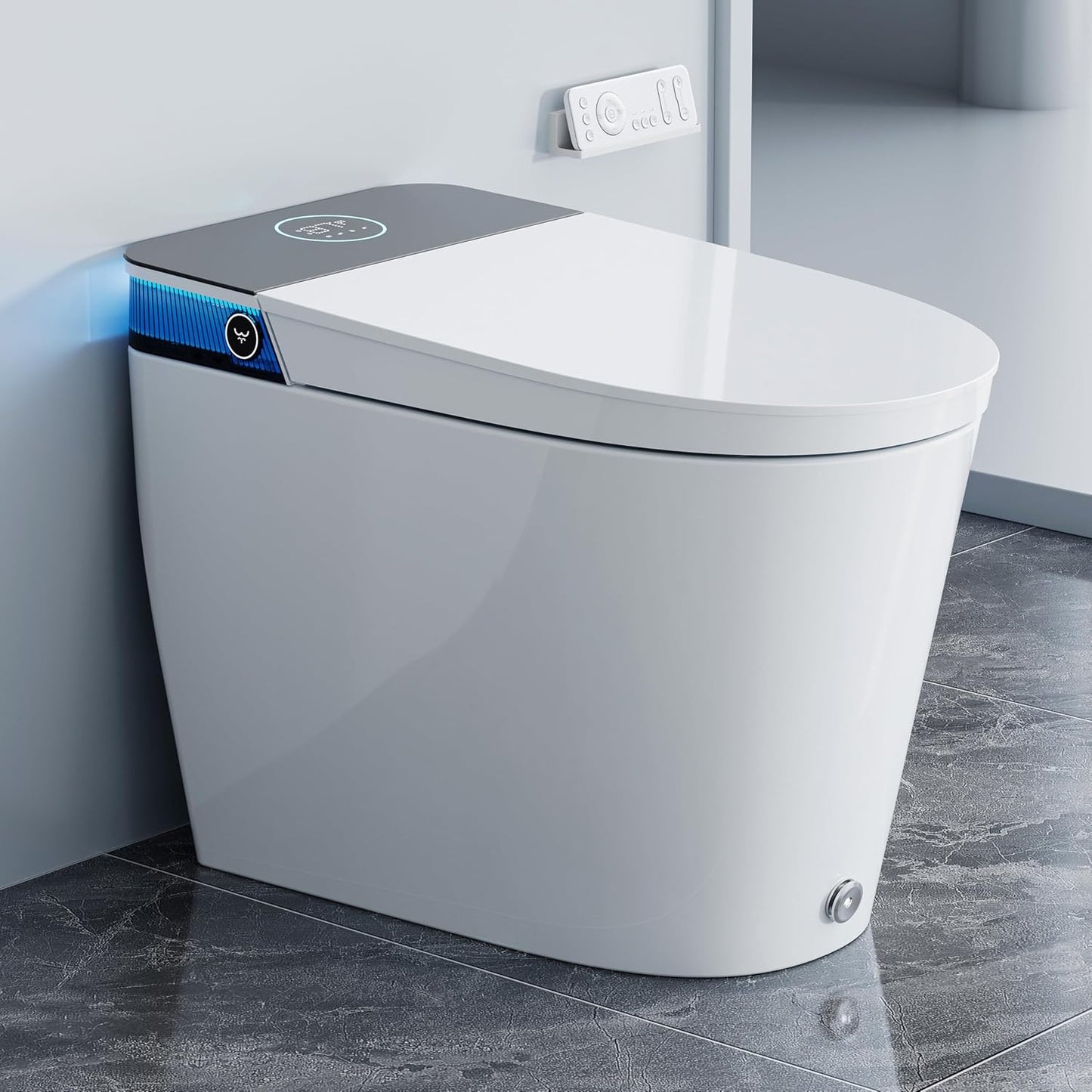 HOROW Artistic Bidet Toilet, Smart Toilet with ADA Chair Height, Ultra-Powerful Flush, Auto Open/Close Lid, Instant Warm Water, Elongated Heated Seat, Deodorization