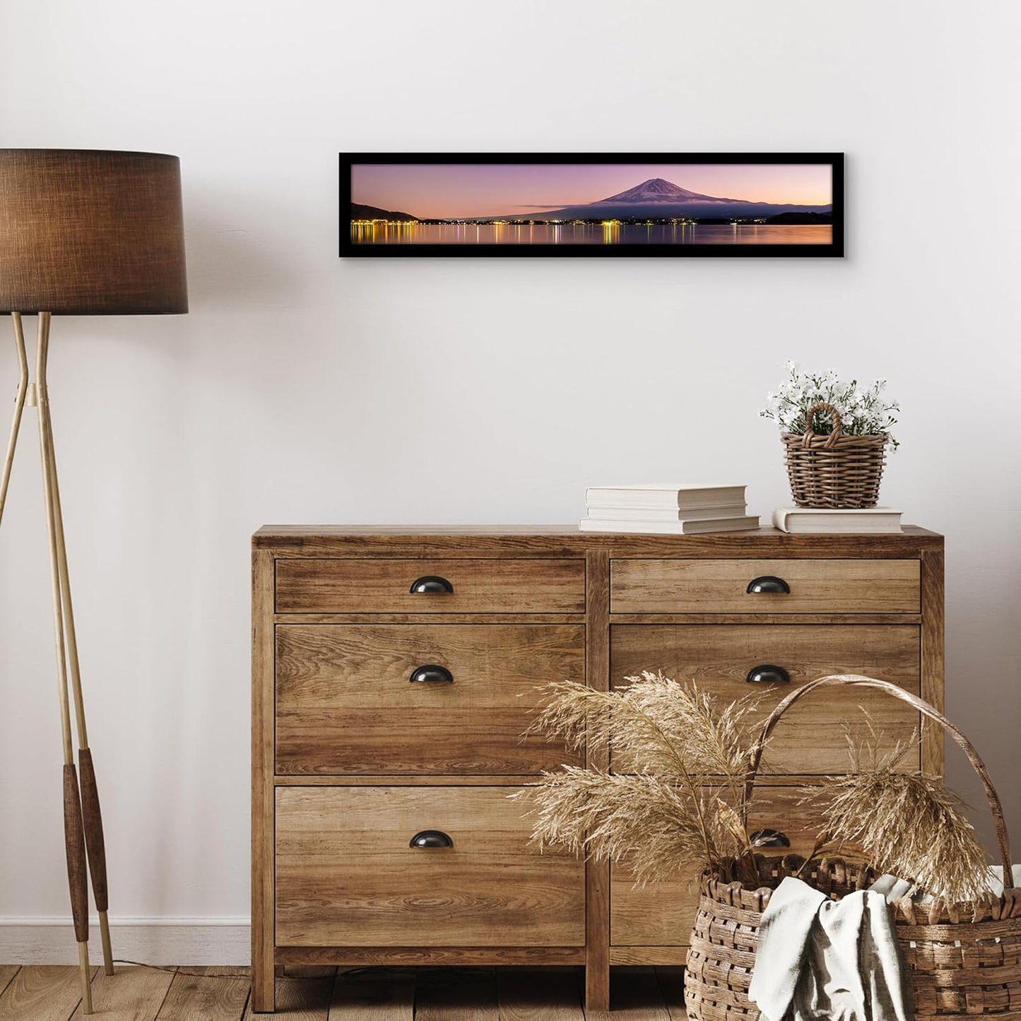 Americanflat 5x30 Picture Frame with Polished Plexiglass - Signature Collection - Gallery-Style Frames Made of Engineered Wood - Photo Frame for Wall Display - Black