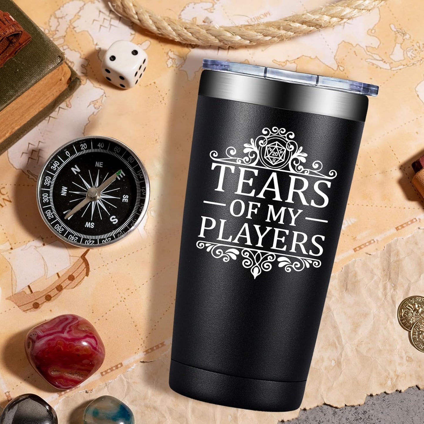 Dungeons and Dragons Gifts - Tears of My Players - Dungeon Master Christmas Birthday Gifts for Him Dnd Lovers - 20oz Dnd Tumbler