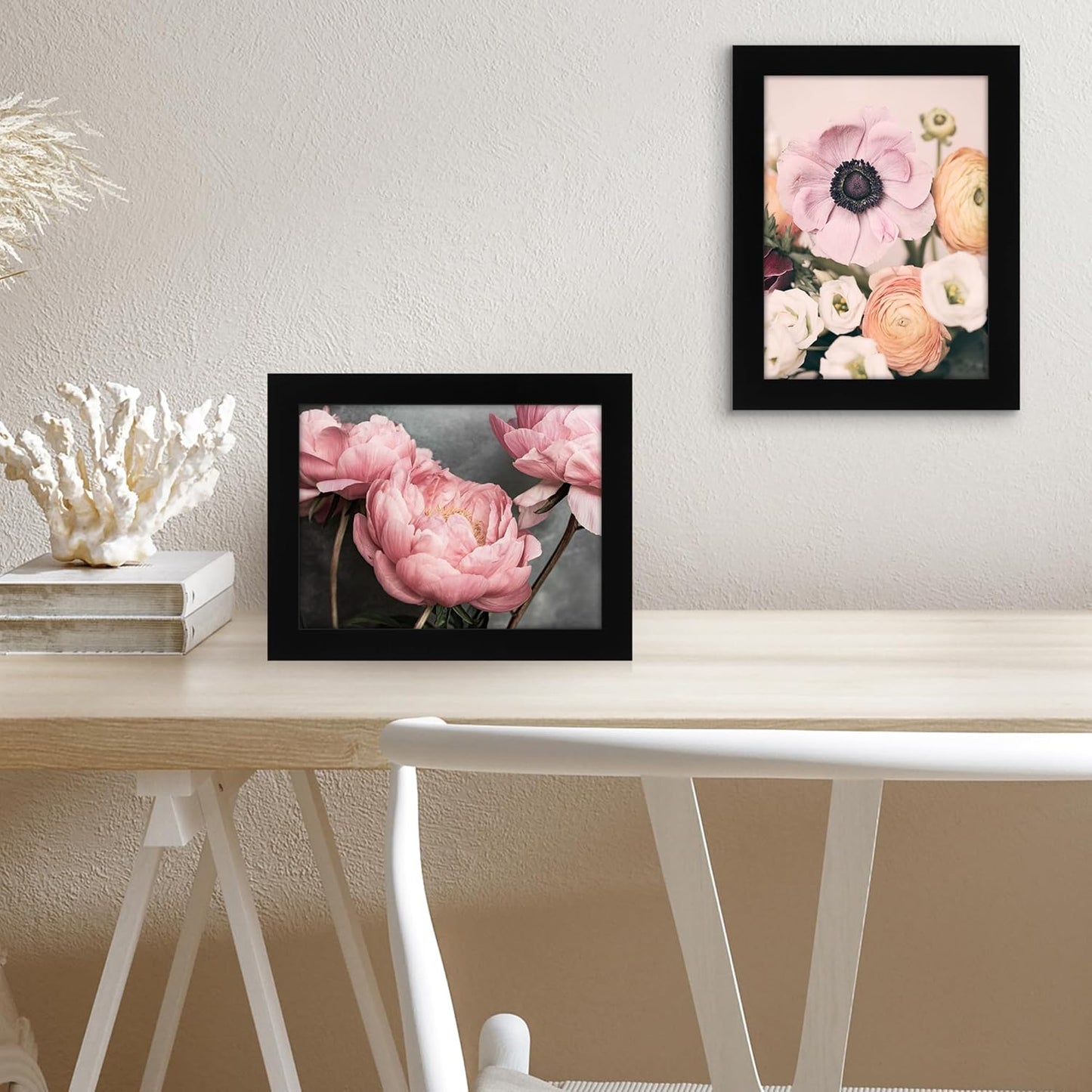 Americanflat 6x8 Picture Frame with Shatter-Resistant Glass - Signature Collection - Gallery-Style Frames Made of Engineered Wood - Photo Frame for Tabletop and Wall Display - Black
