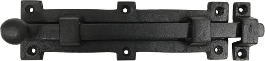 Antique style 8" Black Wrought Iron - Slide Door Bolt Latch - vintage iron - Decorative style 8 in door latch DS-04 (2)