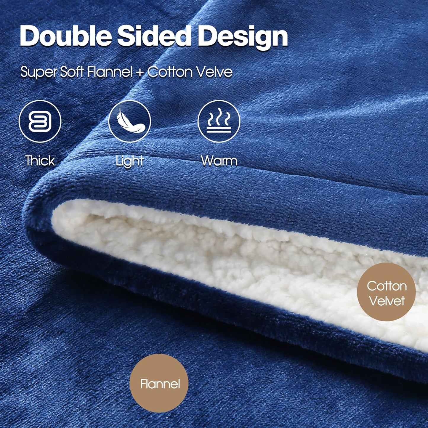 Heated Blanket Electric Queen Size 84"X90",Electric Blanket with 6 Heat Settings & 1-10 Hours Time Settings Auto-Off,Machine Washable Heating Blanket for Home and Office (Blue)