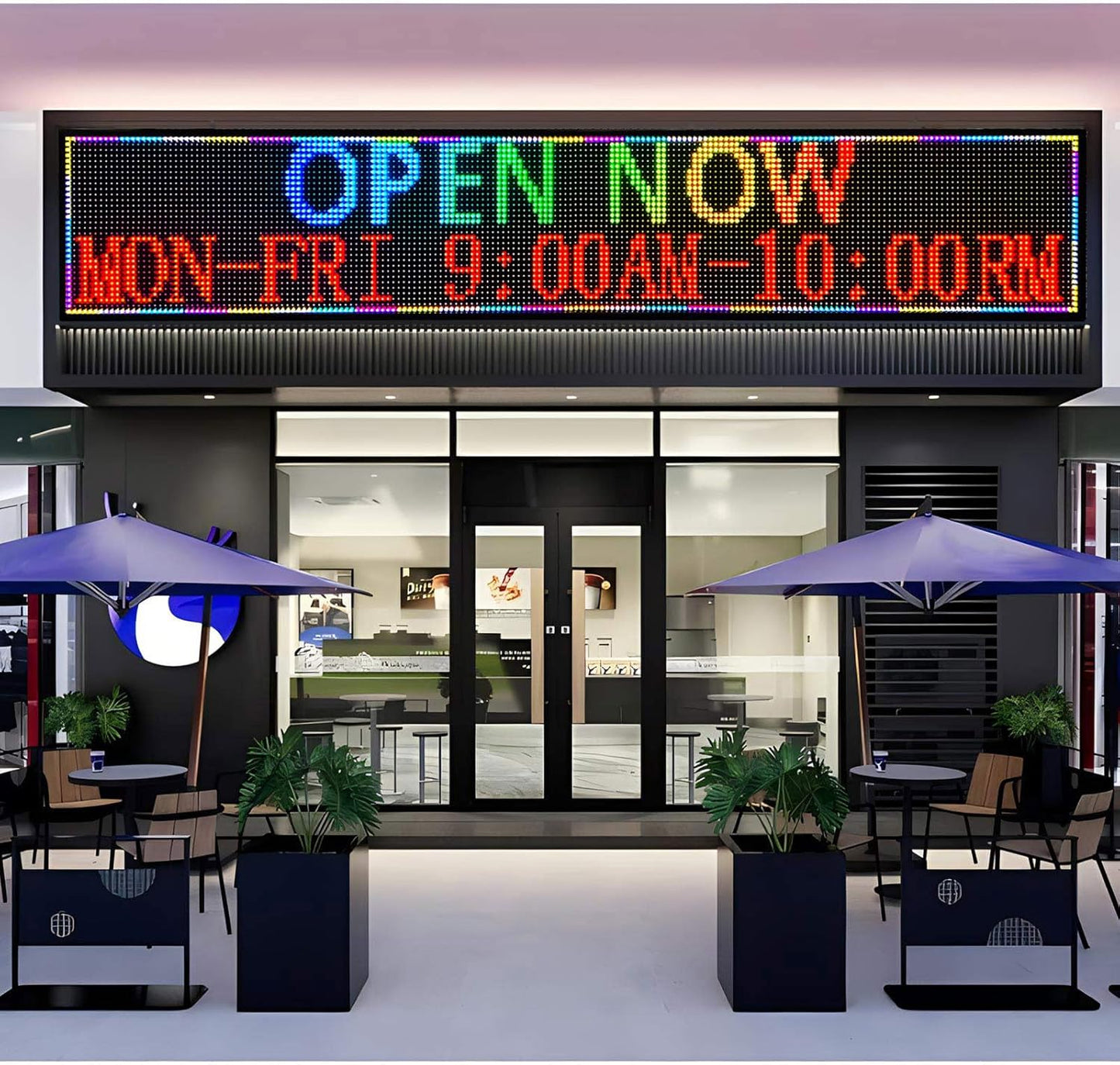 Programmable Led Sign Screen Outdoor Digital Pantalla Para Publicidad Custom Word Scrolling Usb Wifi Enabled Control Display Message Board Lights for Mobile Phone and Windows (77"x14")