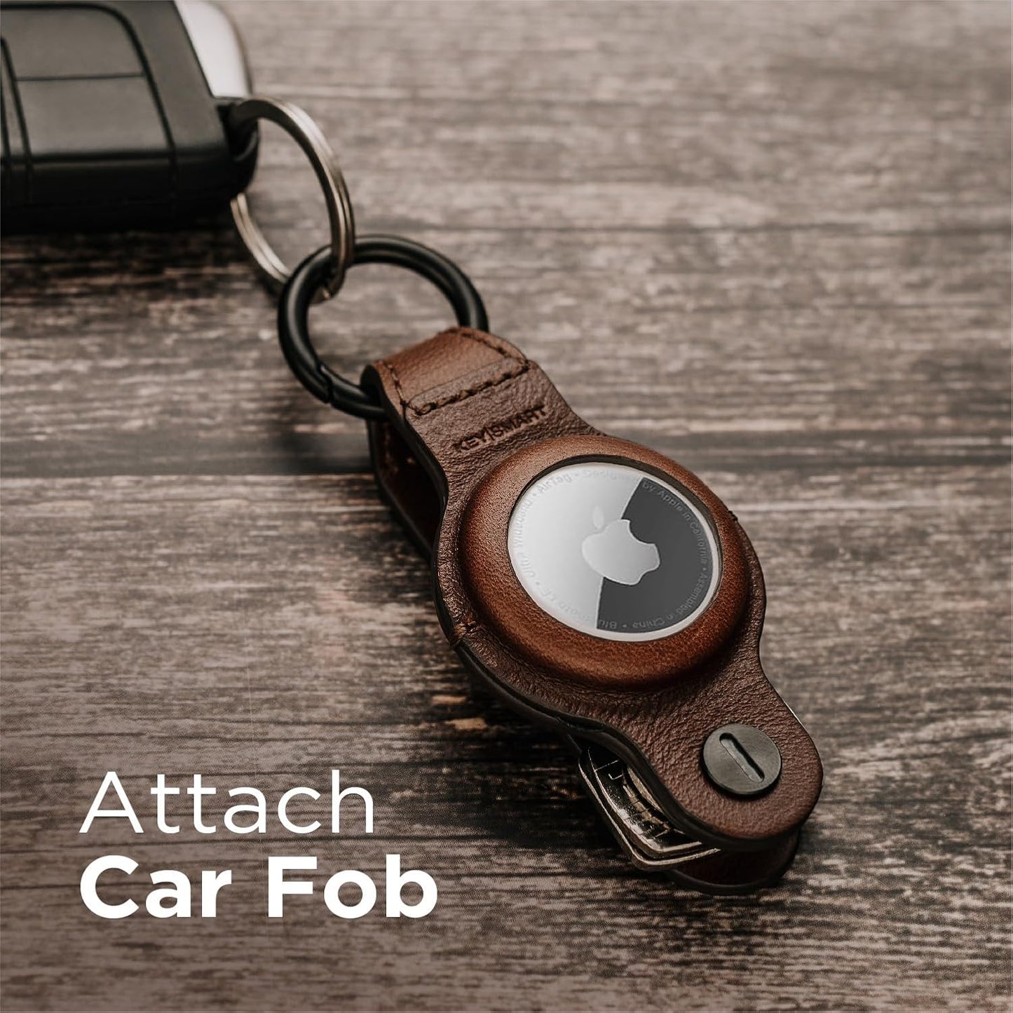 KeySmart AirTag Keychain Key Holder, Compatible with Apple AirTag Holder, Key Organizer Keychains