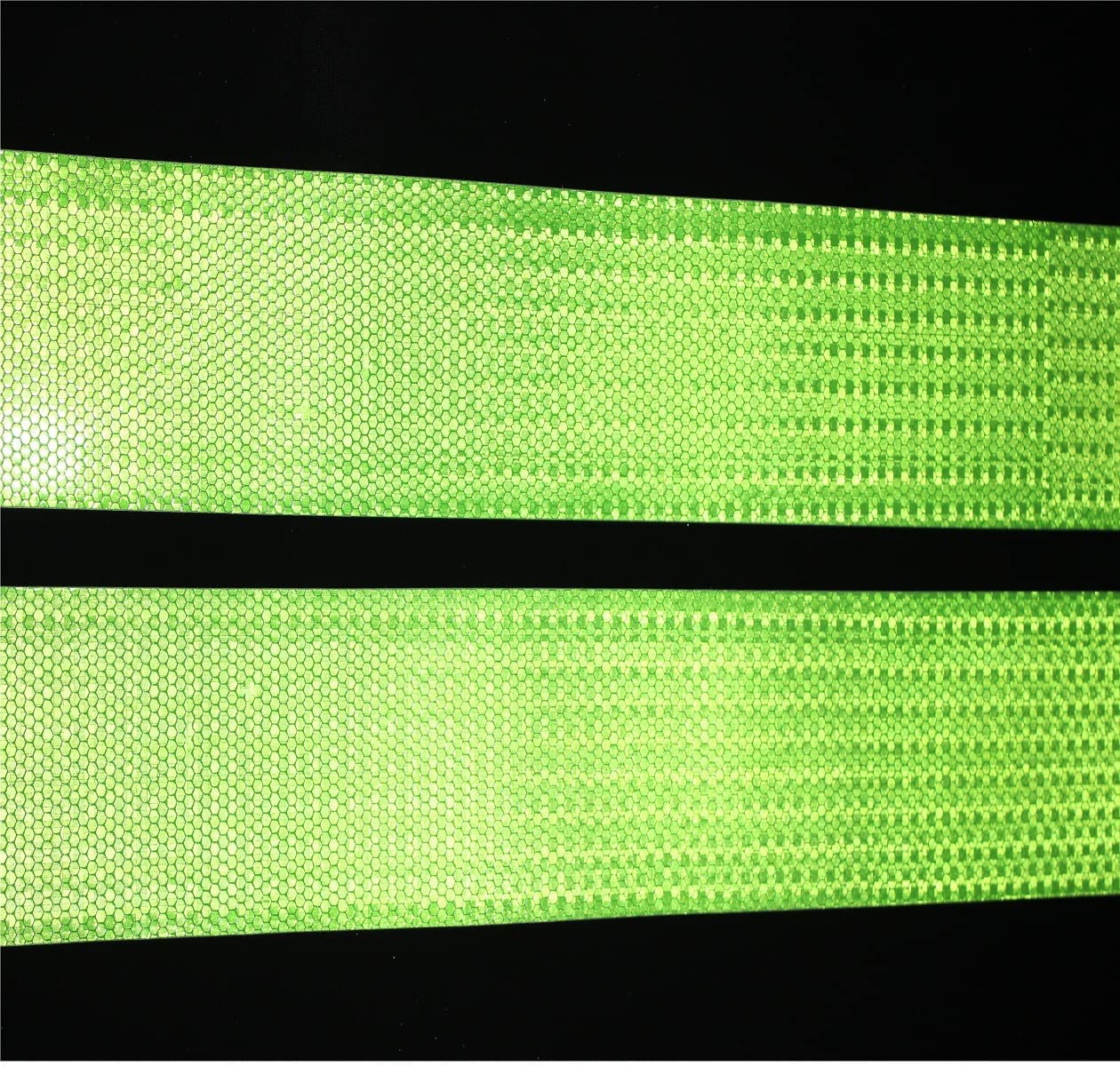 Green Reflective Tape Outdoor Waterproof 4 inch Wide, High Visibility Warning Industrial Marking Tape, Safety Stickers (68 feet,5 Rolls)