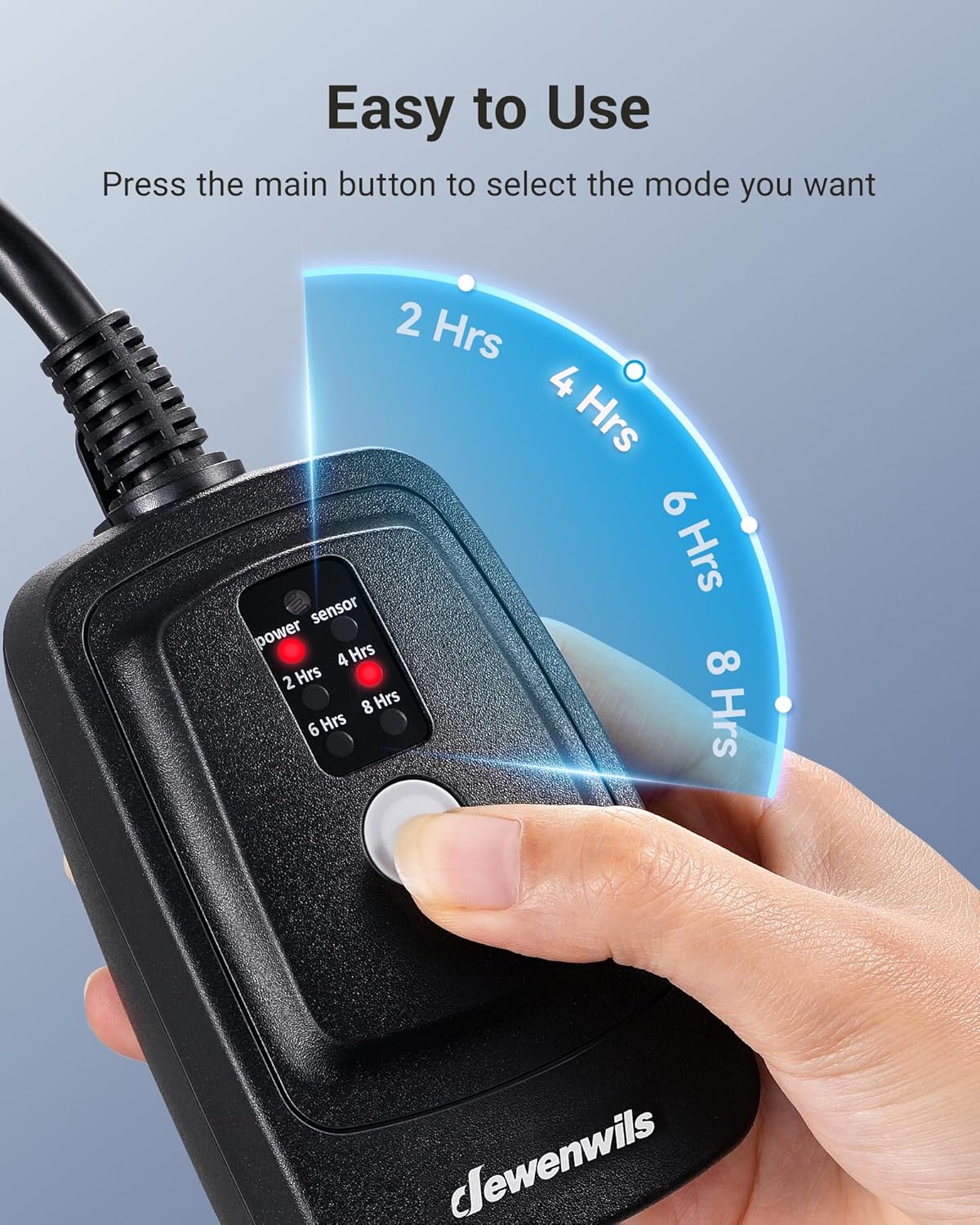 DEWENWILS Outdoor Timer for Lights, Waterproof Outlet Timer with 2 Grounded Electrical Outlets, for Christmas, 15A 1/2HP, UL Listed