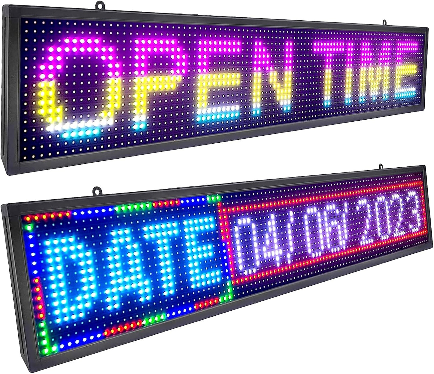 P10 LED Shop Sign Scrolling High-Brightness Custom LED Sign 40''x8'', WiFi Connected Full-Color Programmable Sign - Suitable for Various Indoor Commercial Billboards (1pcs)