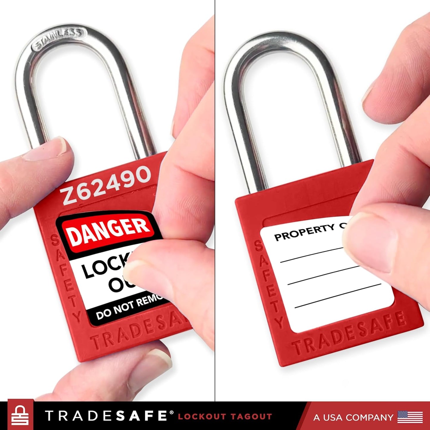 TRADESAFE Lockout Tagout Locks Set - 20 Red Keyed Alike Padlocks, 2 Keys Per Lock, OSHA Compliant Loto Locks for Lock Out Tag Out Stations, Premium Grade