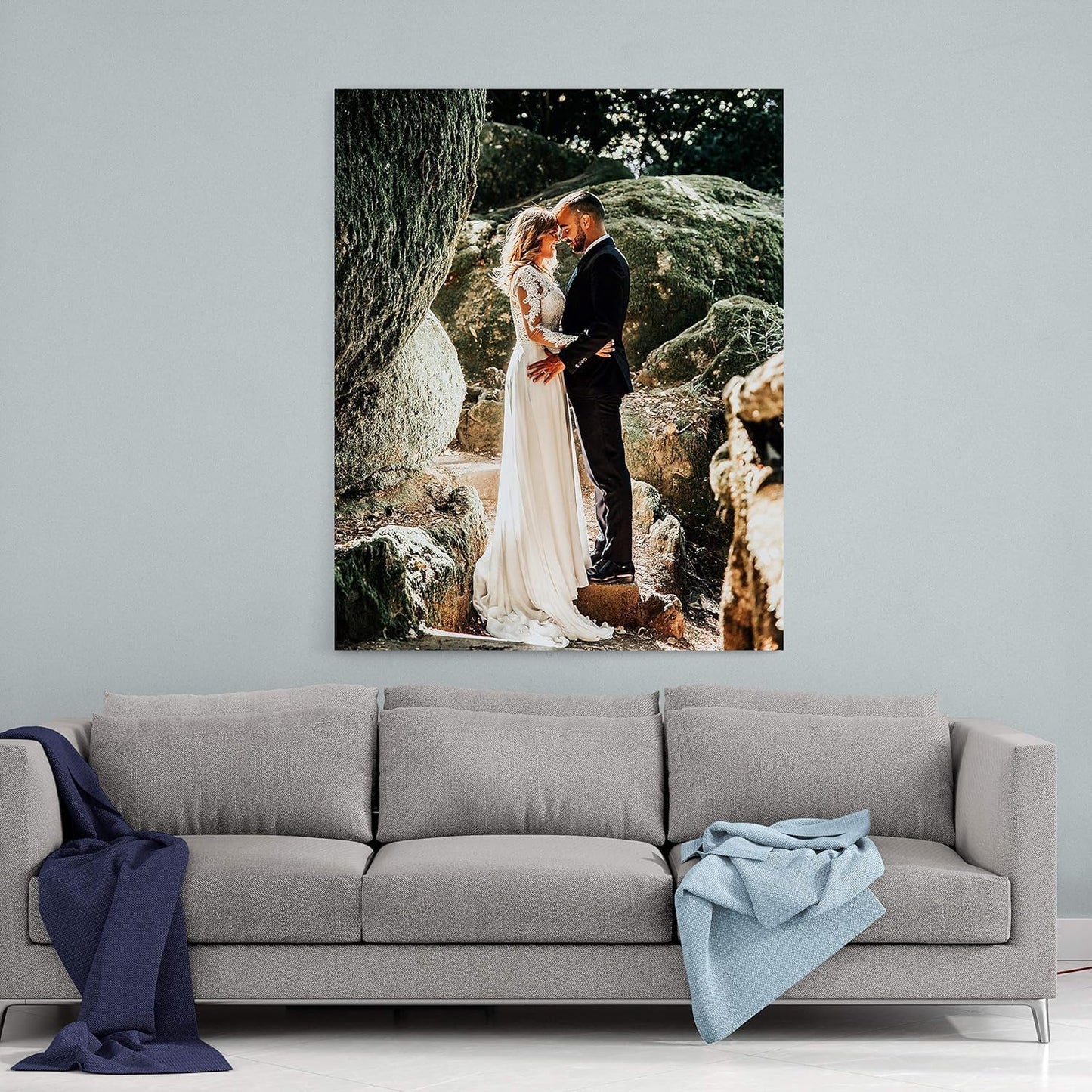 P&L ART. Personalized Custom Canvas Prints: Photo On Canvas Transform Your Photos into Stunning Framed Wall Art Digitally Printed Photo To Canvas Ideal for Home Decor Gifts Keepsakes 12X18