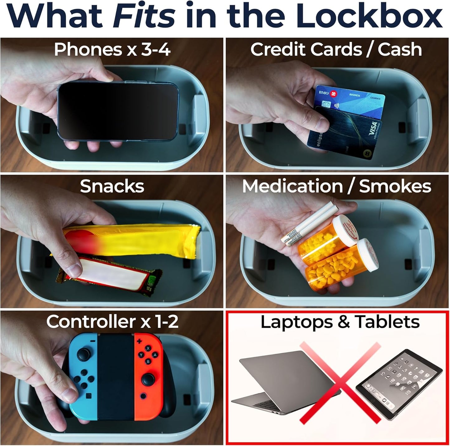Mindsight Timed Lock Box | Unplug from Phones, Video Games, Social Media, Snacks & Cravings | 3 Modes based on Willpower | Easy to Use | Out of Sight ~ Out of Mind | Boost Your Mental Wellness