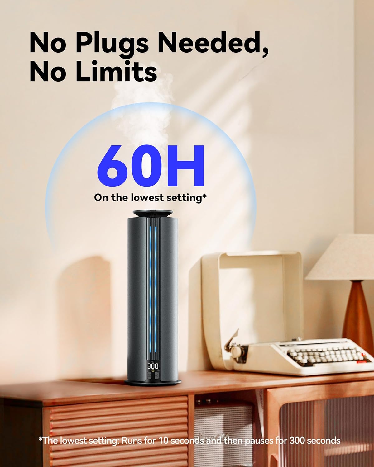 1800 Sq Ft Cordless Waterless Diffuser, 100ml Hotel Collection Diffuser Scent Air Machine for Home Cold Air Essential Oil Diffuser for Large Room Office Quiet (Titanium Gray)