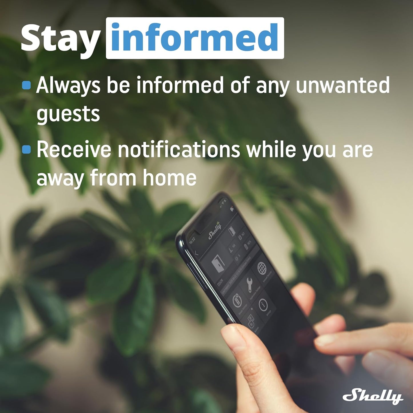 Shelly Blu Door/Window Brown | Bluetooth Operated Sensor | Home Automation | iOS Android App | Alexa & Google Home Compatibility | Lux and Tilt Angle Measurement | Set Custom Activation Scenes