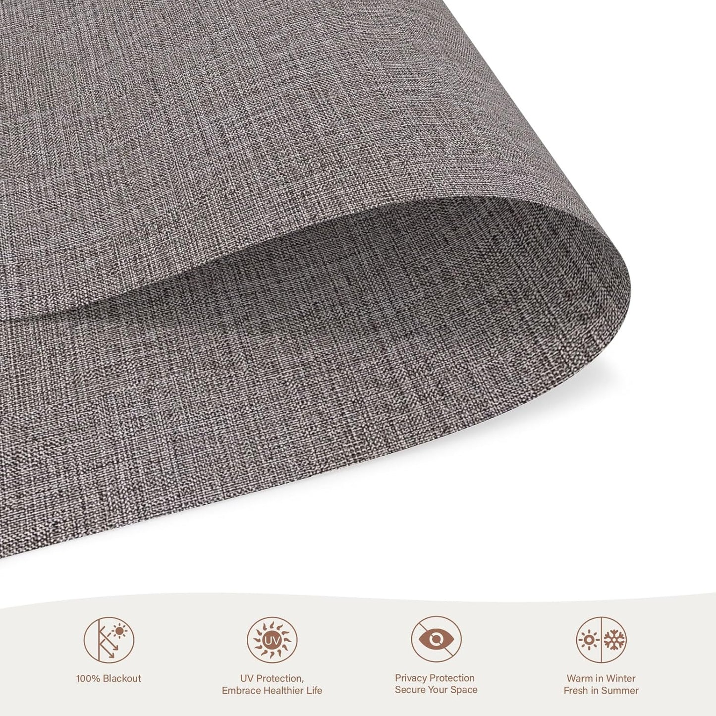 Motorized Roller Blinds with Remote, 100% Blackout Automatic Roller Shades for Bedroom, Bathroom, and Living Room, Customized Size, Carbon Gray