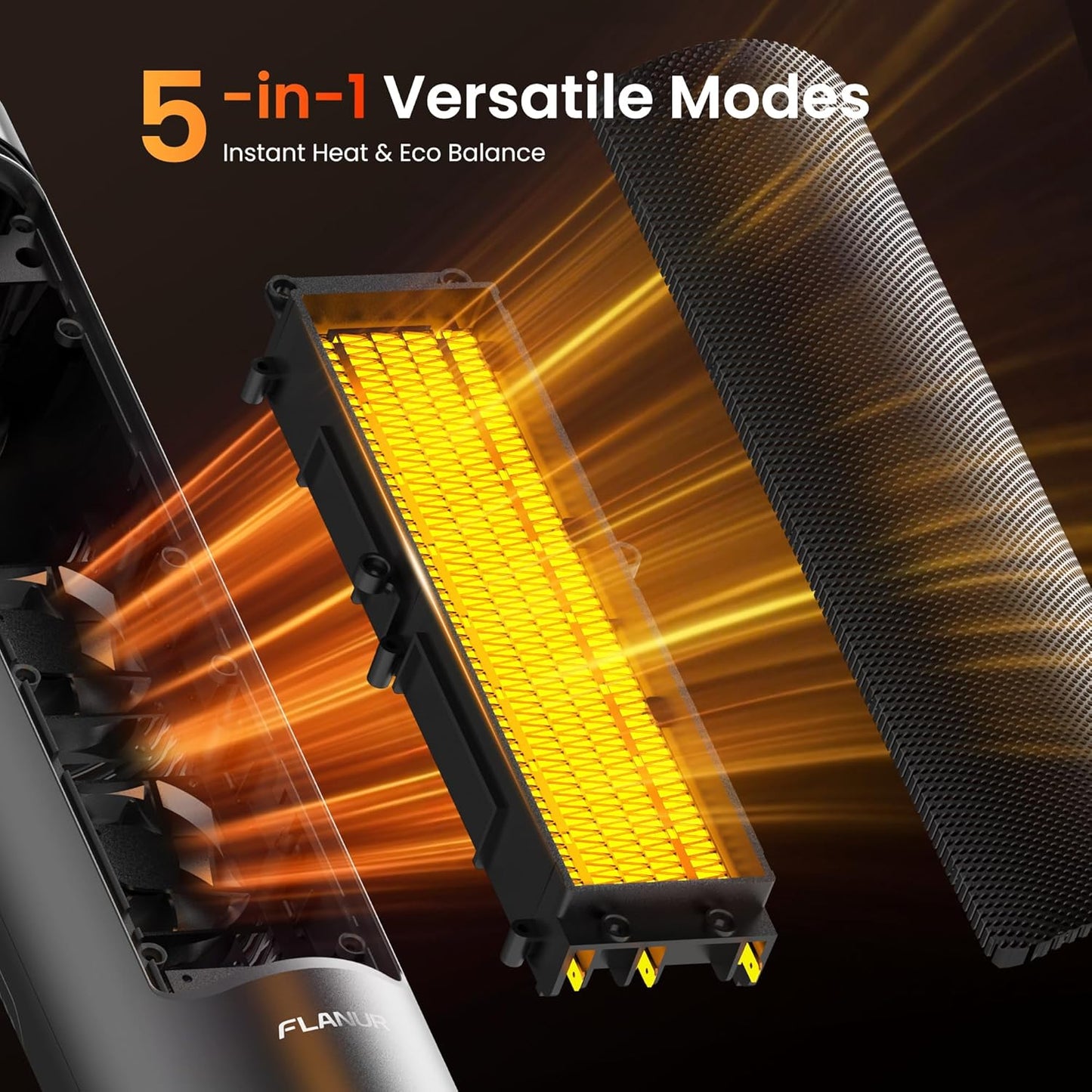 1500W Tower Indoor Space Heater for Home with Programmable Thermostat, 12H Timer & Remote Control, Oscillation and ECO Mode, Electric Heaters for Office, Bedroom, Home (Grey)