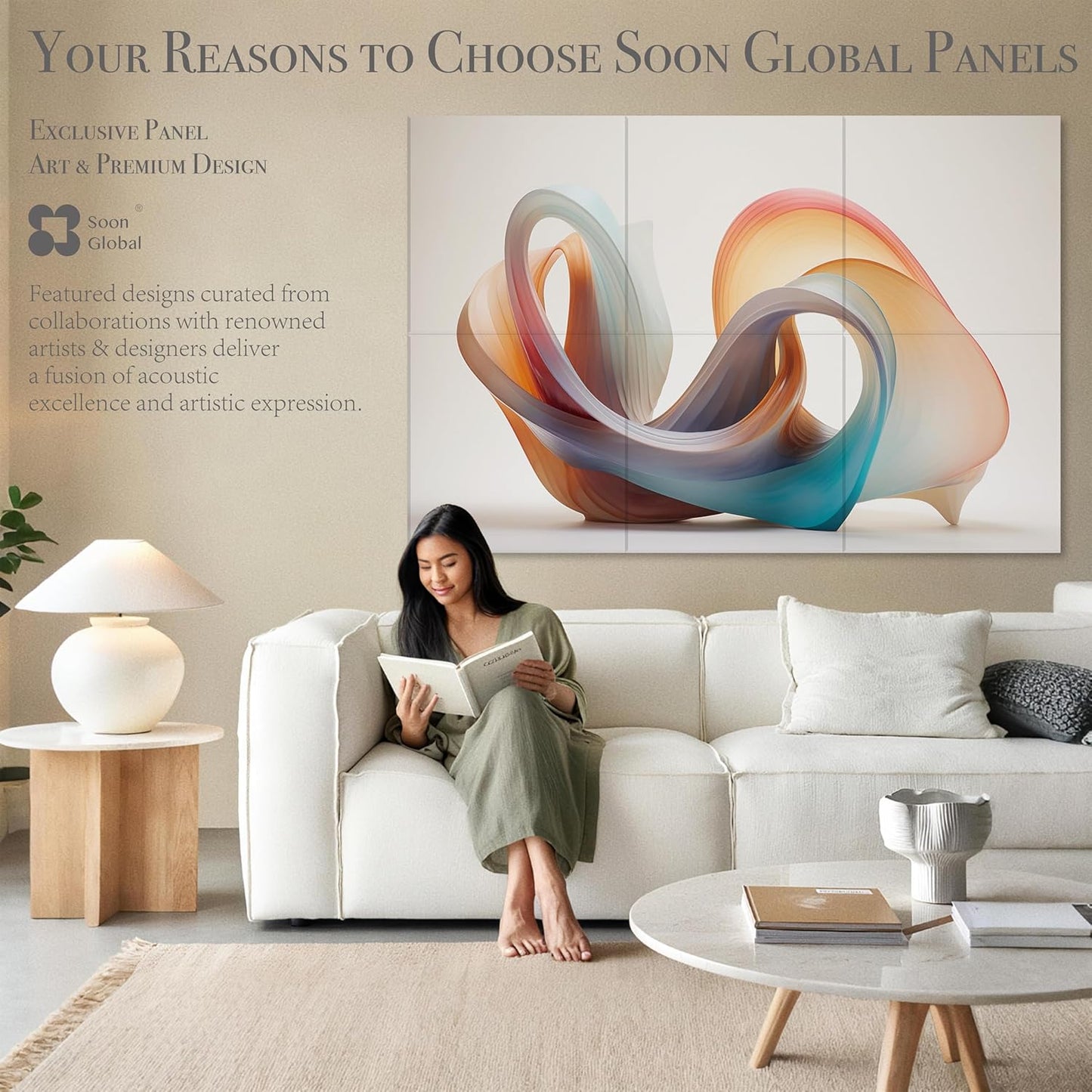 Acoustical Wall Panels, 72 X 48 Inches Art Acoustic Panels, Decorative Acoustic Panels, Acoustic Wall Panels, Sound Absorbing Wall Art, Fluid