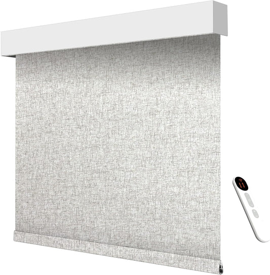Smart Motorized Blinds – 70% Blackout Roller Shades with Remote, Alexa/Google Home/Siri Control, Matter Compatible, Wireless Rechargeable Battery, Custom Sizes for Windows & Sliding Doors