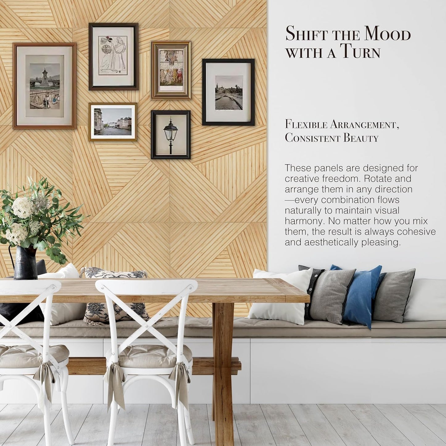 Acoustical Wall Panels, 6-Piece 23.62 X 23.62 Inches Art Acoustic Panels, Decorative Acoustic Panels, Acoustic Wall Panels, Sound Absorbing Wall Art, Timber Spiral
