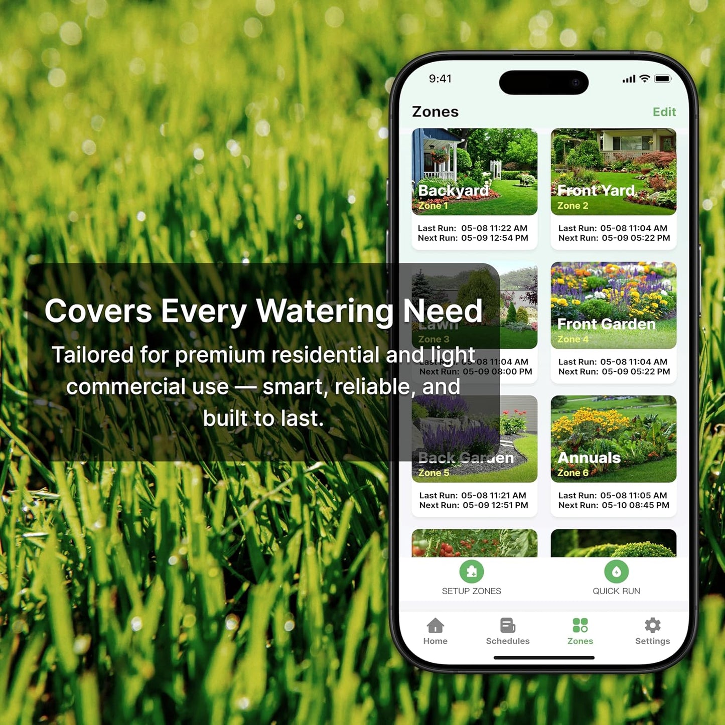 ImoLaza Outdoor Smart Sprinkler Controller, 8-Zone WiFi Irrigation Controller with Hyper-Local Weather, App Remote Control, Works w/ Alexa, Auto Watering, Rain/Freeze/Wind Skip, Smart Fault Detection