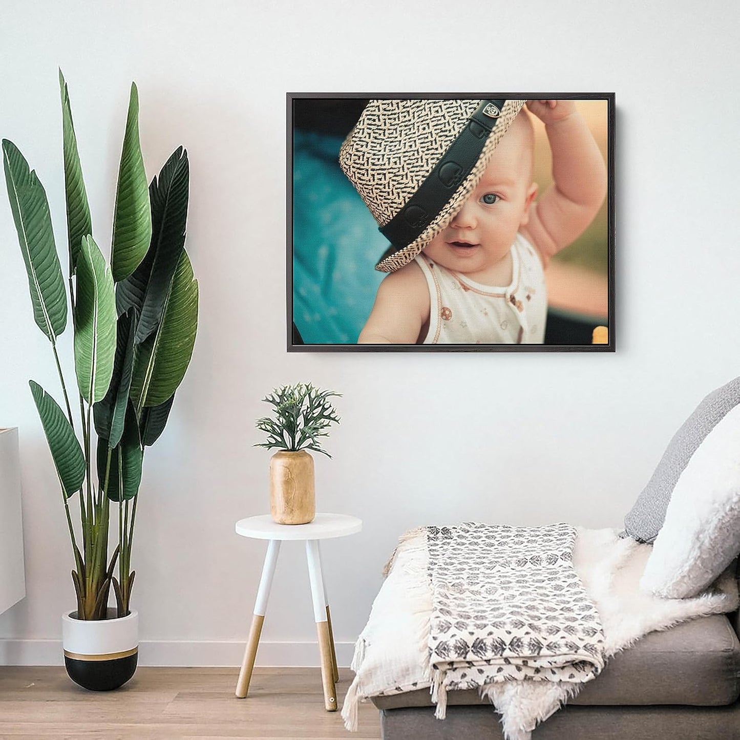 P&L ART. Personalized Custom Canvas Prints: Photo On Canvas Transform Your Photos into Stunning Framed Wall Art Digitally Printed Photo To Canvas Ideal for Home Decor Gifts Keepsakes Black 8X10