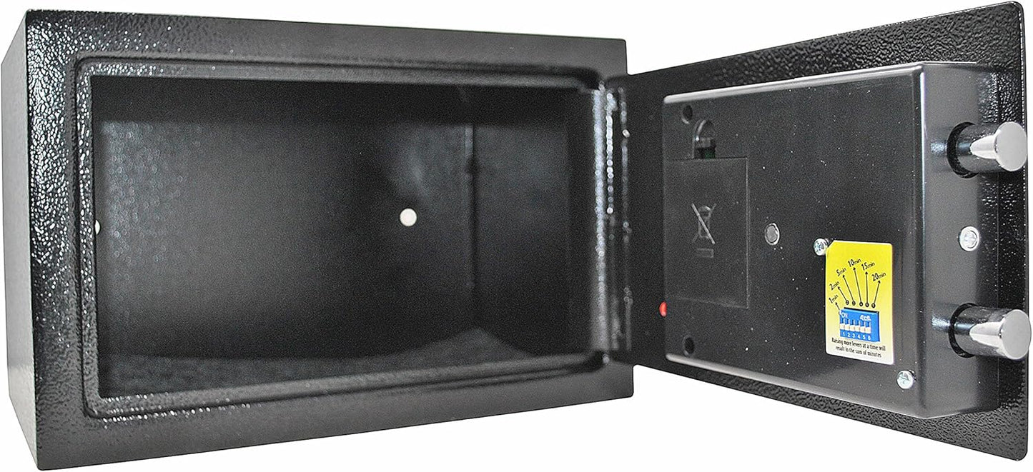 Genie Hand – Time Delay Safe, Anti Robbery Safe Box, Timed Controlled Opening – B-Class Lock – Anti Bounce Technology – Emergency Opening Keys (Medium – Standard)